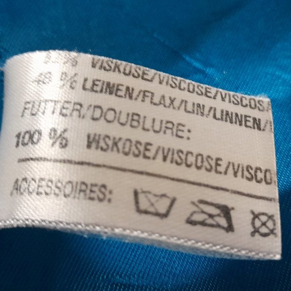 Y2K Vintage 80s Louis Feraud Blazer Linen blend - Picture 10 of 11